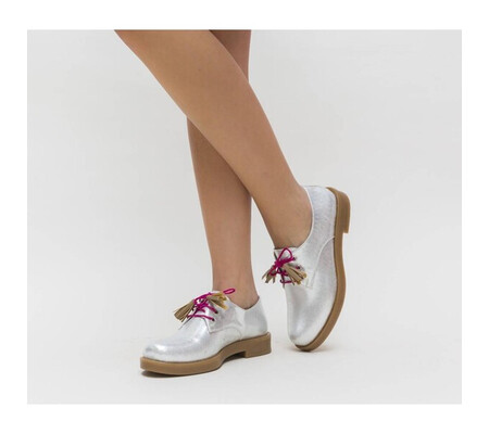 Pantofi Casual Tehno Argintii