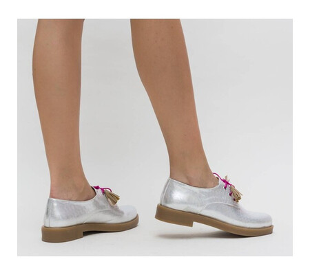 Pantofi Casual Tehno Argintii