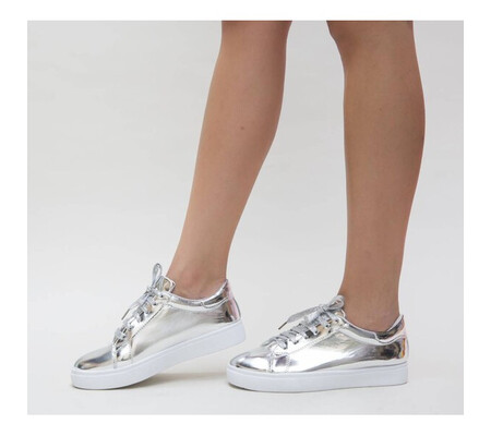 Pantofi Casual Piga Argintii