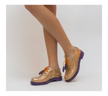 Pantofi Casual Tehno Aurii