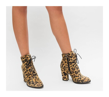 Botine Bardo Camel Leopard