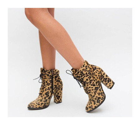 Botine Bardo Camel Leopard