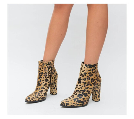 Botine Somex Camel Leopard