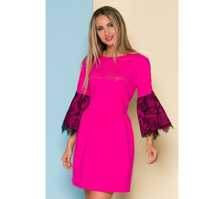 Rochie LaDonna by Catalin Botezatu fucsia cu spatele gol