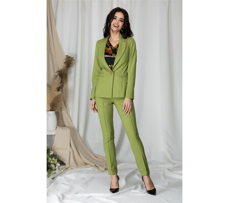 Compleu Leonard Collection verde cu sacou si pantaloni