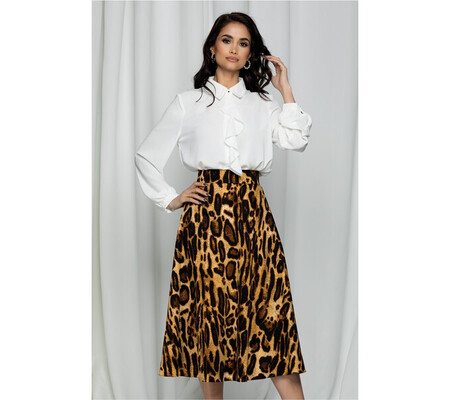 Fusta Angie clos cu animal print