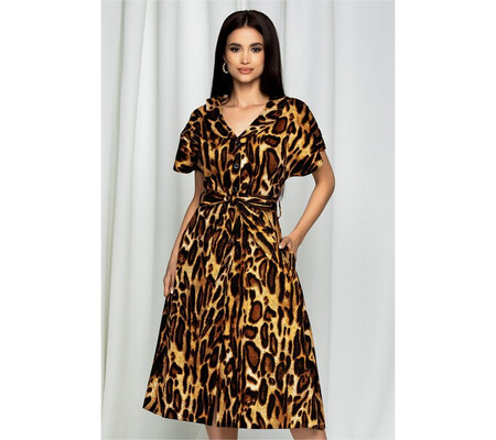 Rochie Esen tip camasa cu animal print