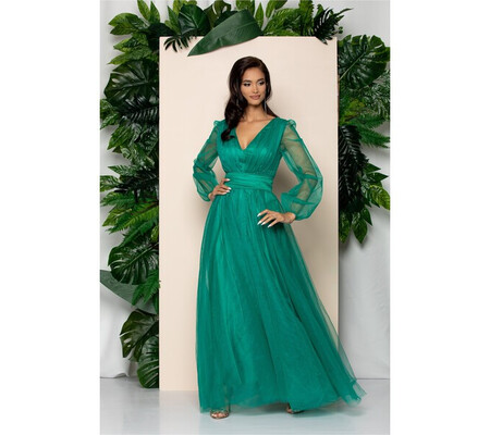 Rochie Ella Collection Marta verde din tulle