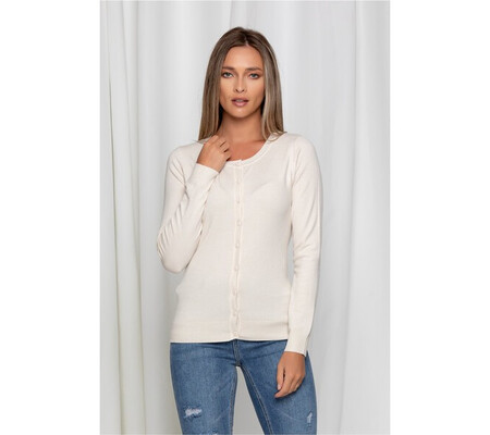 Bluza Theo ivory cu nasturi