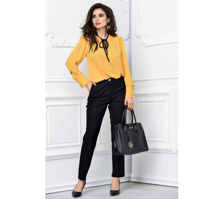 Pantalon Moze office slim negru