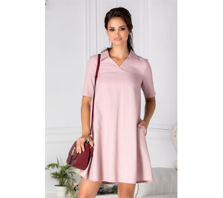 Rochie Amber roz office evazata