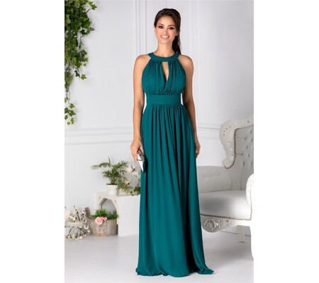 Rochie LaDonna Lavy verde lunga de seara