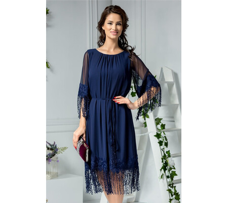 Rochie Leonard Collection bleumarin de ocazie