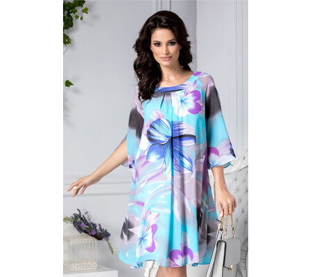 Rochie Lynette vaporoasa bleu de zi