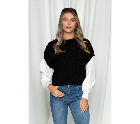 Bluza Sofia din tricot neagra