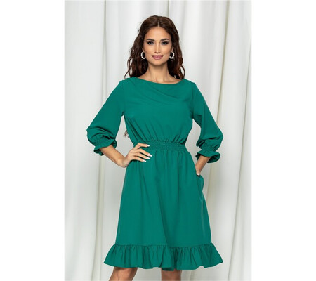 Rochie Andra verde cu decolteu oval