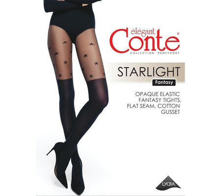 Ciorapi imitatie jambiere si stelute Conte Elegant Starlight 50 den