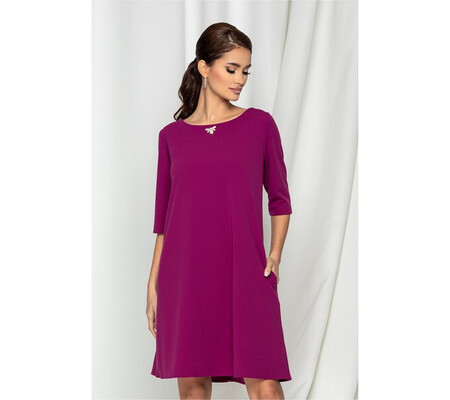 Rochie Damiana magenta evazata