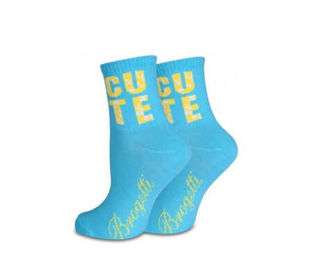 Sosete albastre cu text imprimat Socks Concept BRG642-7