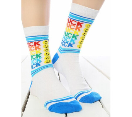 Sosete amuzante cu text colorat Socks Concept SC-1561
