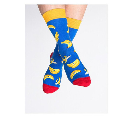 Sosete colorate cu banane Nanushki Blue Banana