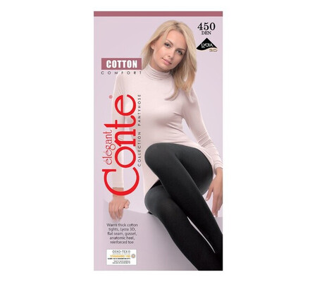 Ciorapi bumbac grosi Conte Elegant Cotton Comfort 450 den