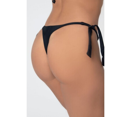 Slip tanga negru costum de baie