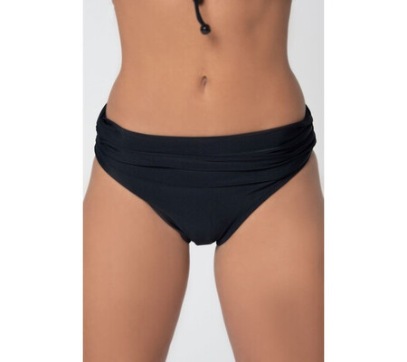 Slip costum de baie negru cu talie inalta