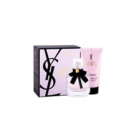 Set cadou Yves Saint Laurent Mon Paris (Apa de parfum, 50 ml + Lotiune de corp, 50 ml), pentru femei