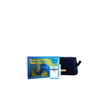 Set cadou Versace Man Eau Fraiche (Apa de toaleta 100 ml + Apa de toaleta 10 ml + Geanta cosmetice), pentru barbati