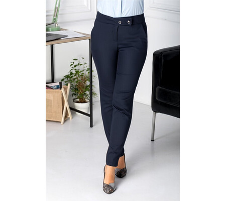 Pantaloni Ambra office bleumarin