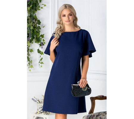 Rochie Devon bleumarin evazata eleganta