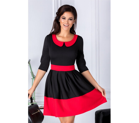 Rochie Karan negru cu rosu in clos