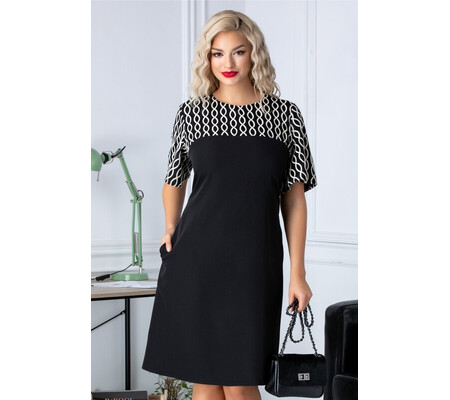 Rochie Sore neagra cu tul brodat